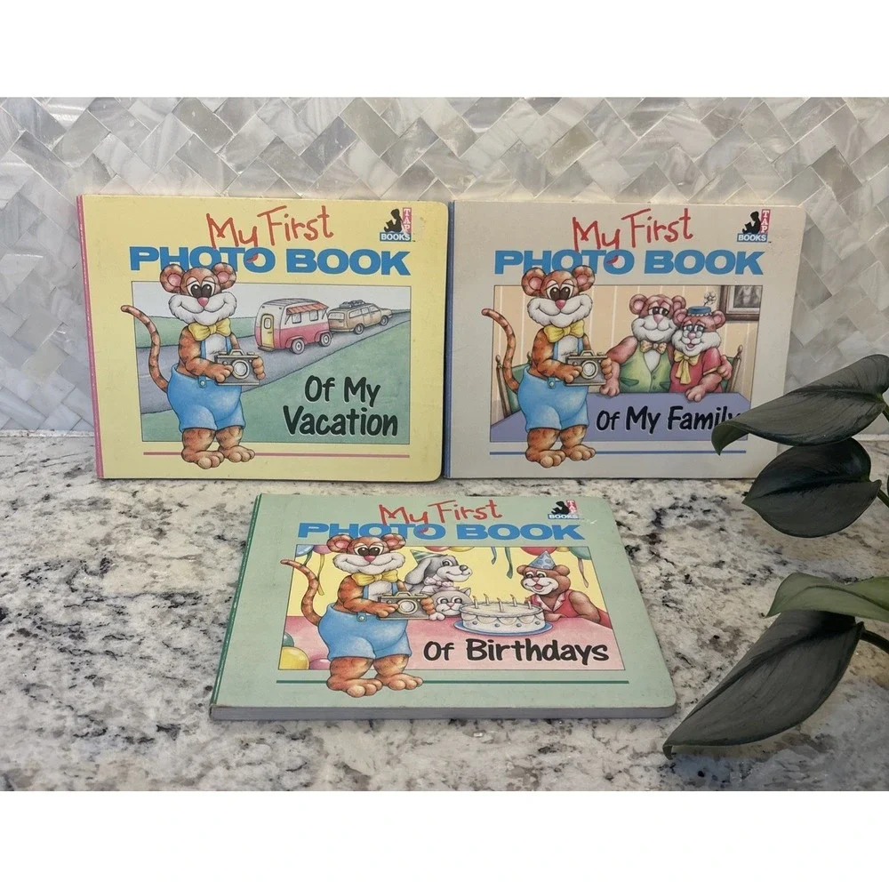 3 Vtg 1993 Kids My First Photo Books Albums Birthdays Family Vacation Memories